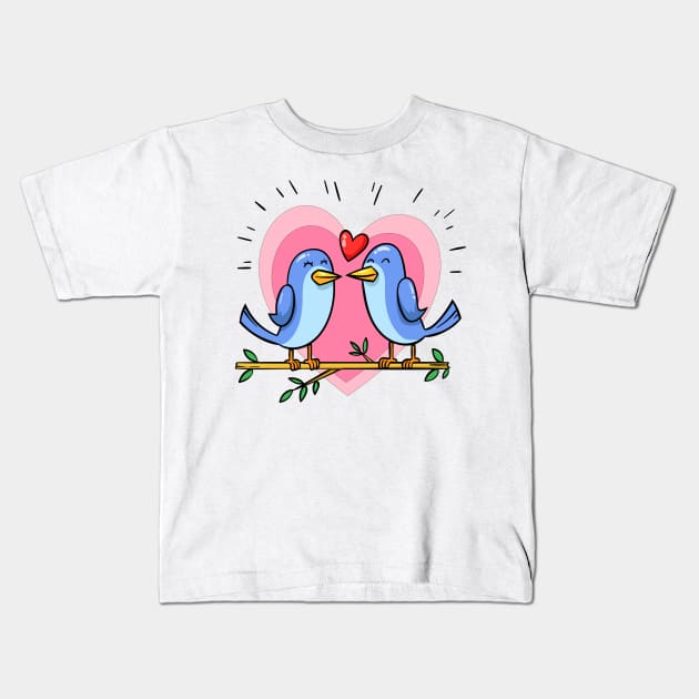 Warm Birds Lover Art Print Kids T-Shirt by MariaStore